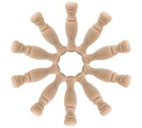 INOOMP Set 10 Pezzi Pilastri di Colonne Romane in Legno Massello per Balaustre, Accessori per Mobili Fai da Te, Elemento Intagliato per Ringhiera Scale e Decorazioni Casa delle Bambole