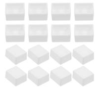INOOMP Set 12 Pezzi Mezza Padella per Acquerelli Vuota in Abs Riutilizzabile, Contenitore per Colori Solidi, per Artisti e Studenti Ampia Gamma di Applicazioni