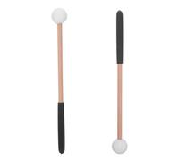 INOOMP Set 2 Mazzuoli Percussione Testa in Gomma e Manico in Legno 24 Cm - Bacchette per Xilofono, Tamburo a Lingua e Glockenspiel - Accessori per Strumenti Musicali per Studio