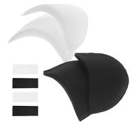 INOOMP Set 2 Paia Spalline Imbottite Adesive in Spugna 1cm per Abiti da Donna e Uomo, Cuscinetti Potenziatori Le Spalle Lavabili per Camicie e Maglie