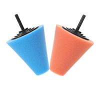 INOOMP Set 2 Pezzi Tampone Lucidante in Spugna Conici per Lucidatrice Auto, Accessorio per Trapano, Cuscinetti Tampone per Lucidatura Ruote e Carrozzeria