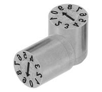 INOOMP Set 2 Pezzi Timbro Data 0-9 Regolabile in Metallo 8x10 Mm Timbro Numerico Datario per Ufficio e Uso Industriale Strumento per Numerazione