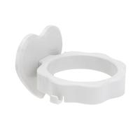 INOOMP Set 2 Staffe Adesive senza Foratura per Asciugacapelli, Gancio Multifunzionale da Parete Bianco per Bagno e Salone, Supporto Resistente e Decorativo per Phon in Casa