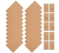 INOOMP Set 30 Pezzi Cancelleria Retrò con Buste in Carta Kraft e Carta da Lettere Natalizia, Design con Cervi per Lettere D’amore, Biglietti e Appunti Personali, Adatto a Corrispondenza