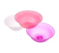 INOOMP Set 3pezzi Bacinelle Rotonde in Plastica per Lavaggio Viso, Portatili e Resistenti per Pulizia Confortevole in Bagno e Spa