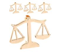 INOOMP Set 4 Spille da Bavero in Lega Oro Simbolo della Giustizia, Design Robusto e Professionale per Accessori da Abito Maschile in Eventi Formali e Matrimoni