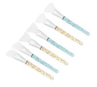 INOOMP Set 6 Pennelli per Maschera Viso in Silicone Riutilizzabili, Applicatori Ergonomici per Trucco e Cura della Pelle, Strumenti Professionali per Copertura Uniforme e Zone Delicate