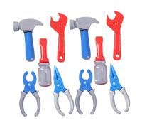 INOOMP Set Da 10 Pezzi strumento di simulazione attrezzo utensili martello ragazzo per mini roba giocattoli di strumenti di simulazione ornamento della casa delle bambole plastica