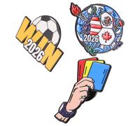 INOOMP Set da 3 Spille da Calcio in Smalto Spilla da Bavero per Maglie, Spilla da Giacca da Calcio in Lega Resistente, Decorazione per Zaini e Accessori, Souvenir Sportivi Torneo