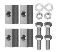 INOOMP Set da 4 Dadi per Guide a T in Acciaio Inossidabile Argento, Facile Installazione e Qualità Garantita, Adatti per Sponde Letto di Pickup e Rimorchi