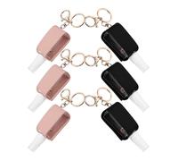 INOOMP Set da 6 Vuote Coperchio in Plastica e Pelle Pu, da Viaggio Leggere a Tenuta Stagna per Profumo e Mani, per Viaggi