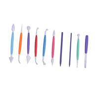 INOOMP Set di 10 Pezzi di Strumenti in Plastica per Modellare Argilla e Pasta Polimerica, Facili da Pulire e Maneggiare per Arte Ceramica Fai da Te Colore Casuale
