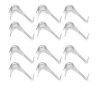 INOOMP Set di 12 Ganci Appendi Quadri in Ferro Argento senza Fori per Montaggio Sicuro su Binario, per Mostre D'arte e Esposizioni