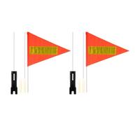 INOOMP Set di 2 bandiere riflettenti per bicicletta con asta, striscione ad