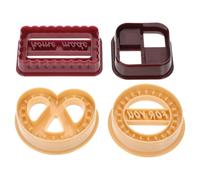 INOOMP Set di 2 Stampini per Biscotti Creativi in Plastica Bordo Liscio, 8 Pezzi fare Dolci Unici, e Pasticceria Fai da Te