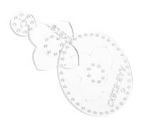 INOOMP Set di 3 Stencil in Acrilico Riutilizzabili per Modelli Fai da Te Portachiavi in Pelle, Facili da Usare, Forme Classiche a Cerchio Grande, Cerchio Piccolo e Fiore, per