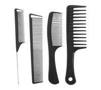 INOOMP Set di 4 pettini in fibra di carbonio per cotonare e dividere i | Spazzola per capelli antistatica e resistente al calore, conica, per uomo e donna, ideale per saloni di parrucchieri.