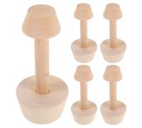 INOOMP Set di 5 pressini per crostatine all'uovo, strumento per pressare la pasta frolla, a doppia faccia e antiaderente | Stampo in legno per gusci di torta, mini muffin, torte, cheesecake e