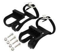 INOOMP Set Fermapiedi per Bicicletta Clip e Cinghie Regolabili, Gabbie Le Dita dei Piedi per Cyclette e Palestra, Accessori Resistenti per Pedali, Sostituzione Clip Poggiapiedi