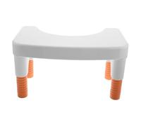 INOOMP Sgabello per Wc in Pp Bianco Altezza Regolabile e Poggiapiedi, Sgabello da Bagno per Adulti e Ragazzo Ragazza per Facilitare i Movimenti Intestinali e Migliorare L’equilibrio