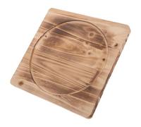 INOOMP Sottopentola in Legno Naturale per Stufa Portatile e Barbecue, Antiscivolo e Resistente al Calore, per Patio e Ambienti Esterni