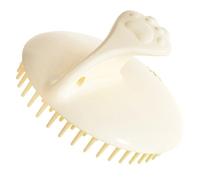 INOOMP Spazzola Massaggiante per Chioma e Cuoio Capelluto in Plastica Beige, per Lavaggio e Shampoo, Rilassa i Muscoli della Testa e Allevia la Pressione