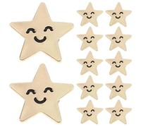 INOOMP Spille in Lega Color Oro a Forma di Stella a Cinque Punte 12 Pezzi, Spilla da Bavero Creativa e Facile da Applicare, per Eventi Patriottici e Commemorativi