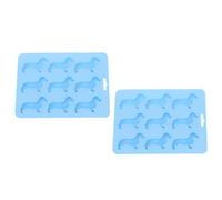 INOOMP Stampi in Silicone di Ghiaccio a Forma di Cane, 2 Pezzi Flessibili e Riutilizzabili, per Caffetteria e Dessert, Realizzazione di 9 a Forma di Cucciolo
