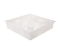 INOOMP Stampo per Pavimentazione in Cemento 25X25X6 CM Design a 4 Fori, Utensile Riutilizzabile per Vialetti da Giardino e Patio, per Creazione di Percorsi Esterni Personalizzati