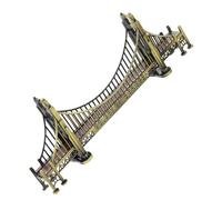 INOOMP Statua Decorativa da Tavolo del Ponte in Lega Vintage Verde Antico, Scultura Artigianale Architettonica per Decorazioni Casa e Regalo Commemorativo