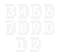 INOOMP Stencil Numerici Riutilizzabili in Pet Spesso, Set da 2 per Dipingere Indirizzi su Cordoli e Cassette Postali, Adatti a Superfici Curve e Angoli Acuti, per Lavori di Pittura Fai