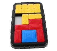 INOOMP Strada di Huarong Game puzzle pratico puzzle di blocchi di legno Giochi per giocattoli intellettuali per apprendimento precoce giocattoli educativi plastica Nero