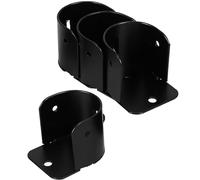 INOOMP Supporti per Asta da Doccia in Acciaio Inossidabile 4 Pezzi, Staffe per Palo Portasciugamani Flangia, Supporto da Muro per Aste Armadio e Tende da Bagno, Fissaggio Sicuro
