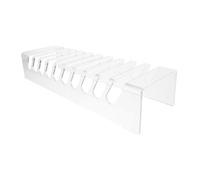 INOOMP Supporto da Tavolo in Acrilico per Telefono e Tablet, Organizer 10 Griglie Trasparenti per Ricarica e Display, Scatola Portaoggetti Multifunzione per Ufficio e Sala Riunioni