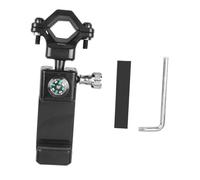 INOOMP Supporto Manubrio per Bicicletta Moto ed E-bike con Rotazione Bussola Integrata e Antifurto Porta Cellulare Sicuro e Anti-distacco Nero