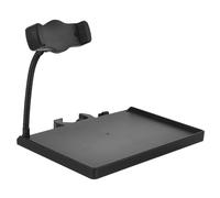 INOOMP Supporto Microfono con Vassoio Porta Accessori in Plastica Resistente Organizer per Microfono Sound Card e Smartphone per Live Streaming e Registrazioni