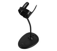 INOOMP Supporto per Scanner Barcode Nero in Plastica e Metallo con Rotazione 360° e Collo Flessibile, Base Stabile per Supermercati e Negozi al Dettaglio