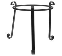 INOOMP Supporto per Vaso di Fiori ad Anello in Metallo Nero 17,5 Cm, Espositore Stabile per Piante da Terra da Interno ed Esterno, Mensola per Piante da Giardino e Terrazza