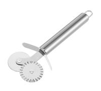 INOOMP Tagliapizza Doppia in Acciaio Professionale Rotella Liscia per Pizza Pasta Pancake e Torte Resistente e Facile da per Ristoranti e Uso