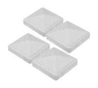 INOOMP Tappi Terminali per Pali di Recinzione in Ferro 80X80 MM 4 Pezzi Resistenti alle Intemperie per Giardino e Pascoli Copri-Palo Decorativi Quadrati