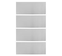 INOOMP Targhetta Adesiva in Acciaio Inossidabile Spazzolato 25x11cm 2 Pezzi Supporto per Scrittura e Sostituzione Rapida per Ufficio e Appartamento