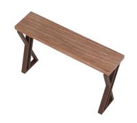 INOOMP Tavolo da Pub in Miniatura 1:12 in Legno Noce Nero Marrone Piano Robusto e Design Salvaspazio per Arredamento Realistico Casa delle Bambole e Decorazione Ristorante in Miniatura