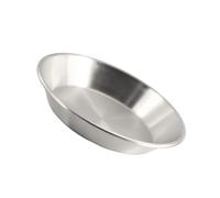 INOOMP Teglia per Pizza in Acciaio Inossidabile Spesso Rotonda, Contenitore per Alimenti Resistente Margine Profondo, Tortiera Multifunzione per Forno e Uso Domestico