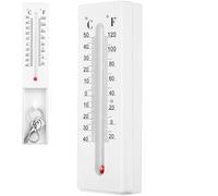 INOOMP Termometro da Parete Portachiavi Integrato, Doppia Scala Celsius e Fahrenheit, Installazione Rapida su Muro o Porta, Uso Interno ed Esterno