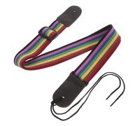 INOOMP Tracolla per ukulele - Comoda tracolla regolabile per ukulele arcobaleno per adulti - in pelle per chitarra per strumenti a quattro corde, concerti, festival