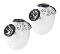 INOOMP Trappola da Pesca in Plastica Portatile 2 Pezzi per Gamberi e Aragoste, Rete Riutilizzabile Resistente per Cattura Anguille e Piccoli Pesci in Acqua Interna e Salata