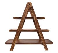 INOOMP Vassoio da Portata a 3 Livelli in Legno, 43x40x20 cm, Supporto per
