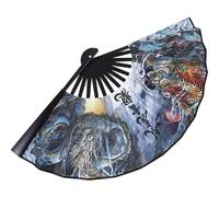 INOOMP Ventaglio Pieghevole Portatile Motivo Drago, Ventilatore Tradizionale retrò per Decorazioni e Fan da Matrimonio, Accessorio Raffinato per Feste e Danza