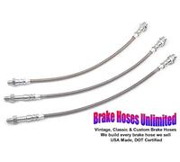 Inossidabile Tubo Freno Set AMC Javelin 1972 Presto, 6cyl - Anteriore Tamburo
