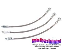 Inossidabile Tubo Freno Set AMC Javelin 1972 Presto, 8cyl - Anteriore Tamburo